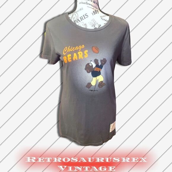 Vintage 1990's Chicago Bears NFL Retro Sport Women’s Throwback T Shirt Large - Picture 5 of 7